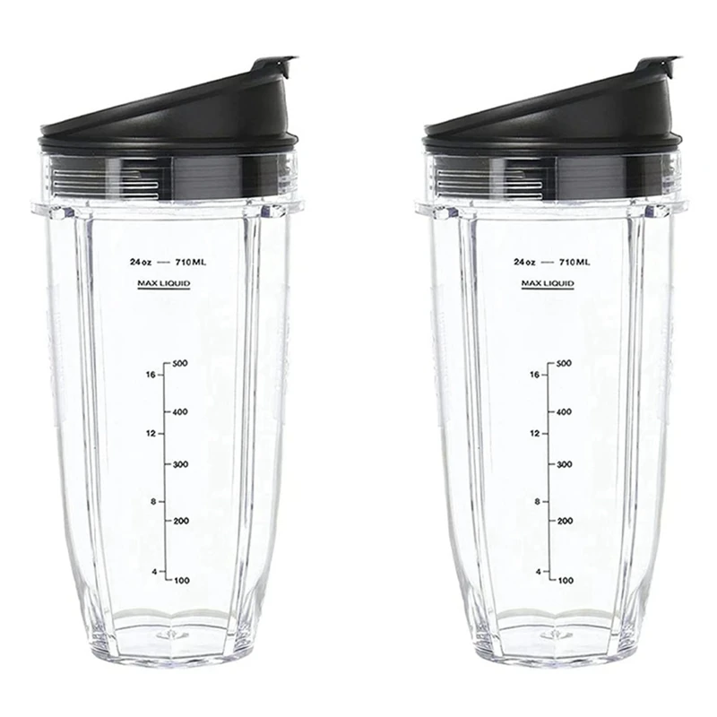 2X Blender Cup Replacement For Nutri Ninja Blender Cup, Blender Replacement Parts, Blender Parts (24 Oz/710 Ml)
2X Blender Cup Replacement For Nutri Ninja Blender Cup, Blender Replacement Parts, Blender Parts (24 Oz/710 Ml)