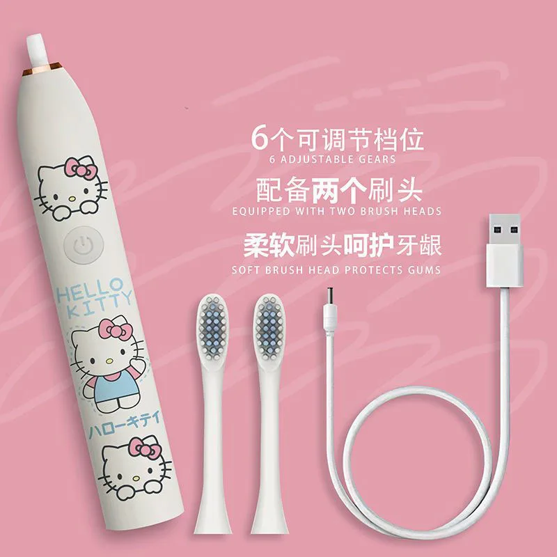 Kawaii Sanrio Hello Kitty Electric Toothbrush Anime My Melody Kirby Sonic Rechargeable Waterproof Portable Cleaning Cute Gift
Kawaii Sanrio Hello Kitty Electric Toothbrush Anime My Melody Kirby Sonic Rechargeable Waterproof Portable Cleaning Cute Gift