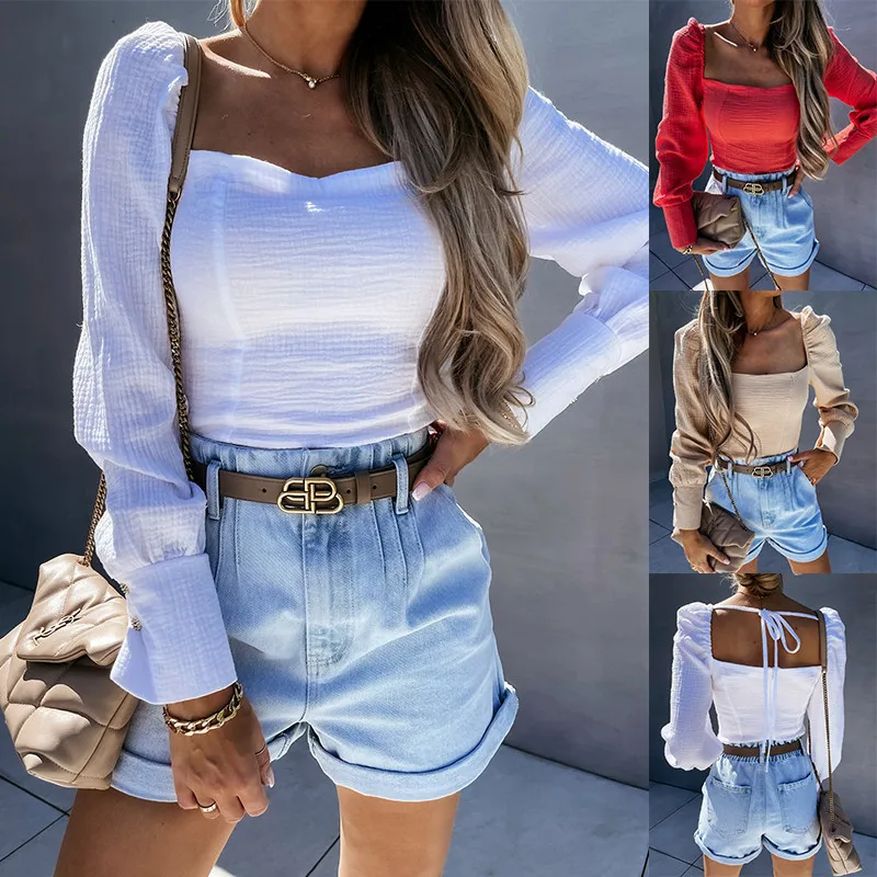 Office Lady Elegant Solid Metal Button Blouses Sexy Pullover Tops Autumn Red Shirts Casual Long Sleeve Blusas Shirts G2970
Office Lady Elegant Solid Metal Button Blouses Sexy Pullover Tops Autumn Red Shirts Casual Long Sleeve Blusas Shirts G2970