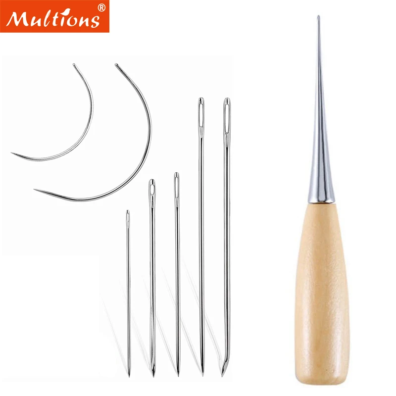 8pcs Leathercraft Repair Tools Set 7Pcs Needles with 1Pc Wooden Handle Sewing Awl Pin Punching Hole for Sewing Leather Crafts
8pcs Leathercraft Repair Tools Set 7Pcs Needles with 1Pc Wooden Handle Sewing Awl Pin Punching Hole for Sewing Leather Crafts
