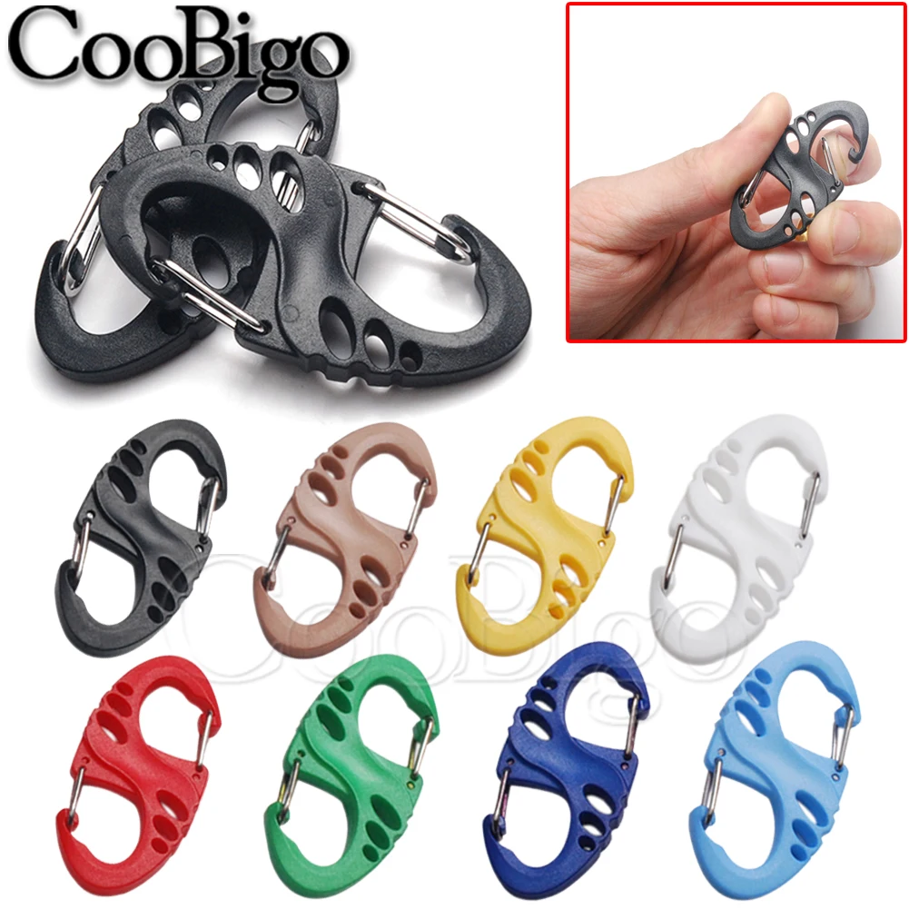 

5pcs Carabiner Spring Snap Clip Hooks Keychain for Keys Camping Backpack Keyring Buckle Paracord Lanyard DIY Accessories