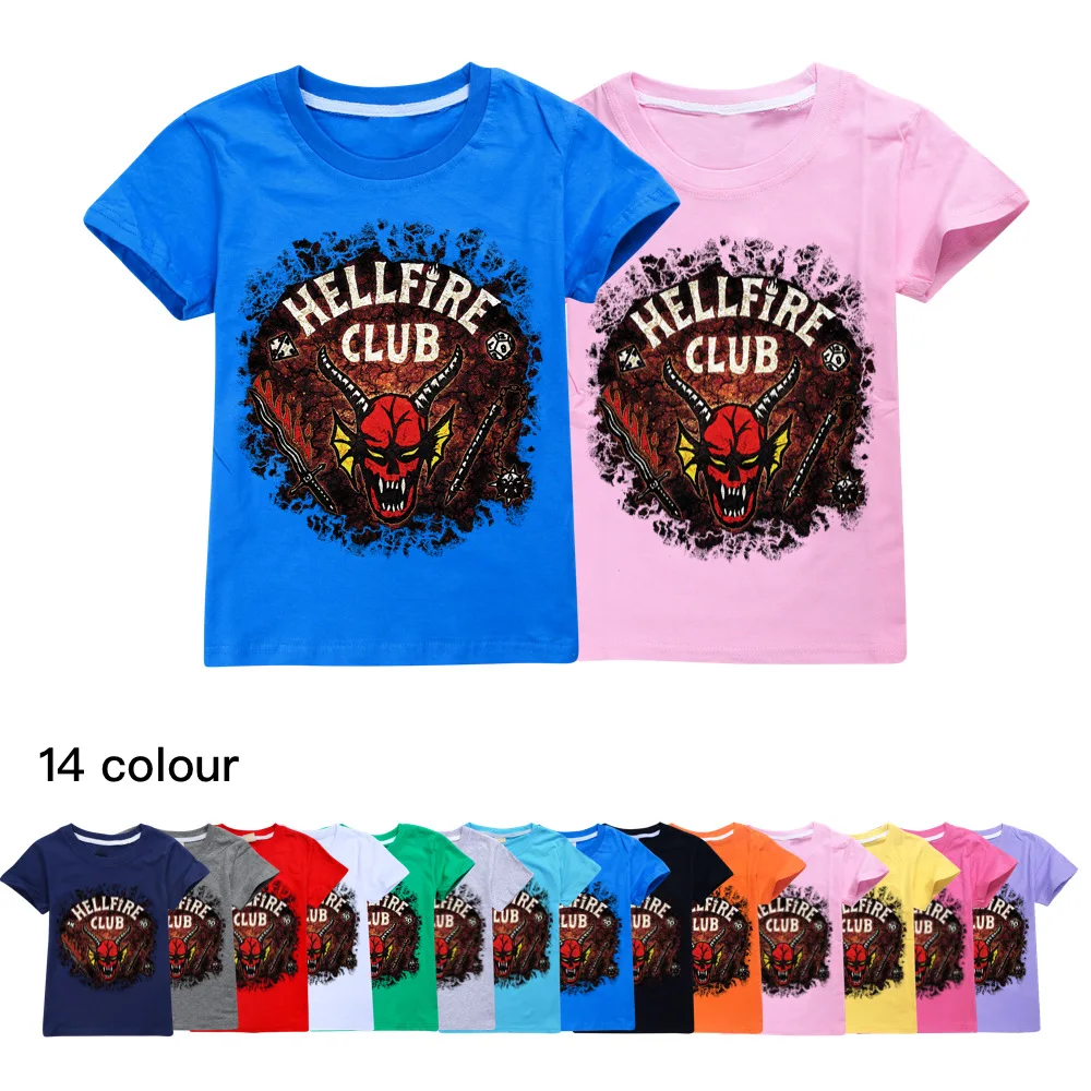 Kids Stranger Things 4 3D T-Shirts Girls T Shirts Hellfire Club Short Sleeves Cartoon T Shirt Funny Children Tshirt 3-16 Years
Kids Stranger Things 4 3D T-Shirts Girls T Shirts Hellfire Club Short Sleeves Cartoon T Shirt Funny Children Tshirt 3-16 Years