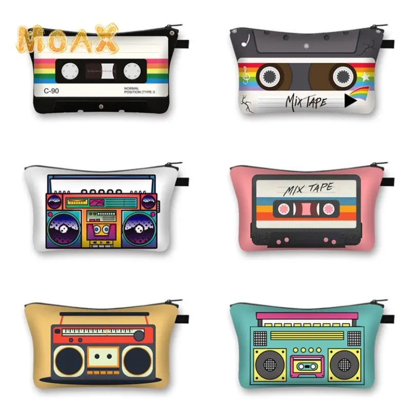 Cassette Tape Cosmetic Bag Women Canvas Makeup Bags Back To 80s 90s Travel Toiletry Bag Reusable Clutches Kids Pencil Case Purse
Cassette Tape Cosmetic Bag Women Canvas Makeup Bags Back To 80s 90s Travel Toiletry Bag Reusable Clutches Kids Pencil Case Purse