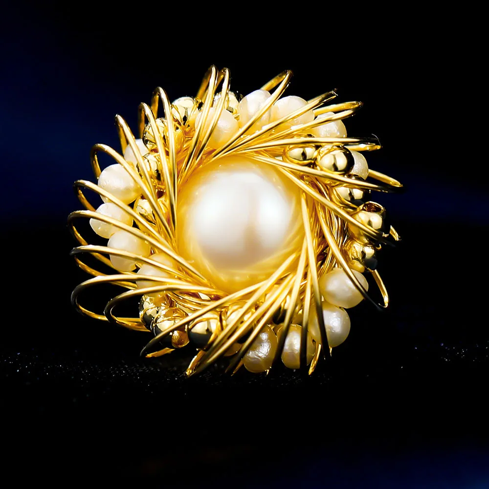 ZHEN-D Jewelry Natural Freshwater Pearls Beautiful Golden Flower Clusters Brooch Pin Suit Decoration Unique Gift for Girl
ZHEN-D Jewelry Natural Freshwater Pearls Beautiful Golden Flower Clusters Brooch Pin Suit Decoration Unique Gift for Girl