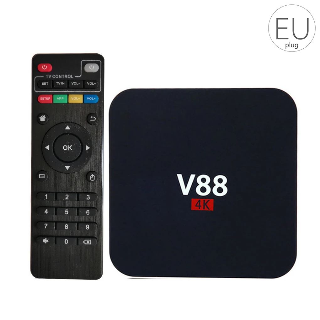 Приставка Смарт-ТВ V88, 4 ядра, выход 4K HD, Wi-Fi, 1 Гб + 8 Гб 
Приставка Смарт-ТВ V88, 4 ядра, выход 4K HD, Wi-Fi, 1 Гб + 8 Гб