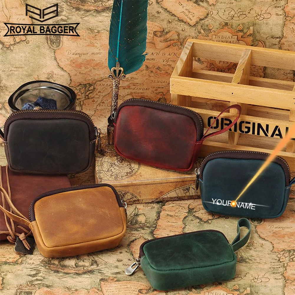 Royal Bagger Crazy Horse Leather Retro Small Coin Purse for Men Women Genuine Cowhide Earphone Storage Bag 173
Royal Bagger Crazy Horse Leather Retro Small Coin Purse for Men Women Genuine Cowhide Earphone Storage Bag 173
