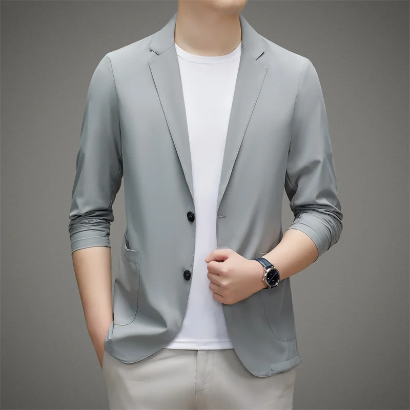 Summer Sunscreen Men for Blazer 2023 New Ultra-thin Lightweight Smart Casual Suit Jackets Classic Solid Single Breasted Coats
Summer Sunscreen Men for Blazer 2023 New Ultra-thin Lightweight Smart Casual Suit Jackets Classic Solid Single Breasted Coats