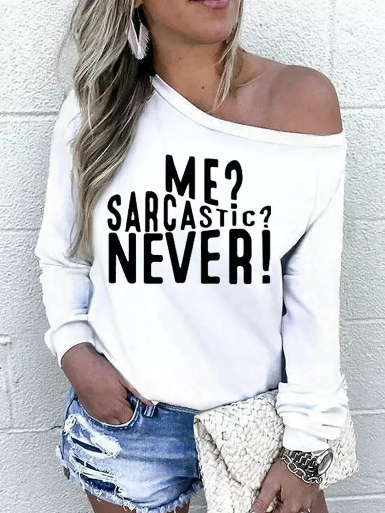 Me Sarcastic Never Long Sleeve Slash Collar Sweatshirt Cop Top Ropa Mujer Anime y2k Clothes Tops Roupas Femininas T Shirt Blus
Me Sarcastic Never Long Sleeve Slash Collar Sweatshirt Cop Top Ropa Mujer Anime y2k Clothes Tops Roupas Femininas T Shirt Blus