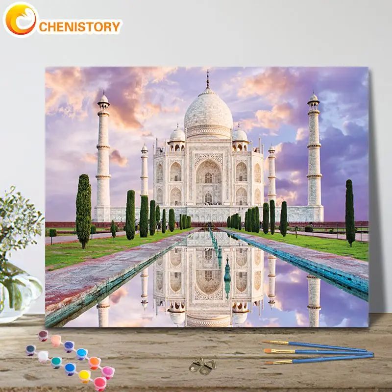 CHENISTORY Oil Painting By Number Taj Mahal Scenery Diy Paint By Numbers Drawing On Canvas Home Decoration 60x75cm Frame Gift
CHENISTORY Oil Painting By Number Taj Mahal Scenery Diy Paint By Numbers Drawing On Canvas Home Decoration 60x75cm Frame Gift