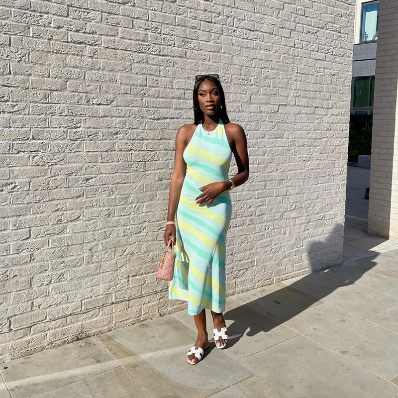 European and American women's wear 2022 summer new solid color gradient casual back sleeveless neck long dress
European and American women's wear 2022 summer new solid color gradient casual back sleeveless neck long dress