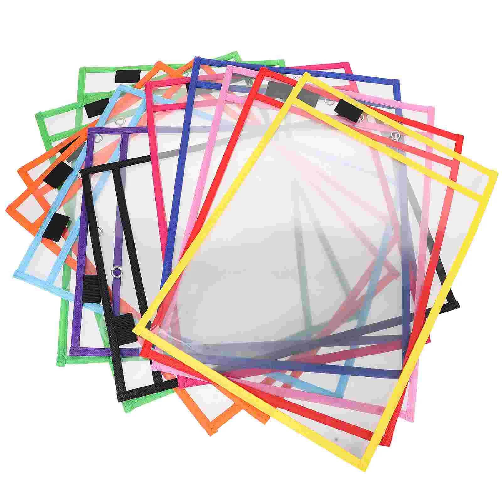 12pcs Reusable Dry Erase Pockets Assorted Colors Stationery Supplies for Office School with Pen Case (Random Color)
12pcs Reusable Dry Erase Pockets Assorted Colors Stationery Supplies for Office School with Pen Case (Random Color)