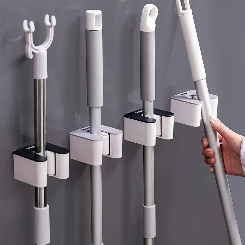 Mop Holder Punch-free Strong Hook Multi-functional Wall-mounted Broom Clip Combination Household Storage Universal Mop Clip New
Mop Holder Punch-free Strong Hook Multi-functional Wall-mounted Broom Clip Combination Household Storage Universal Mop Clip New