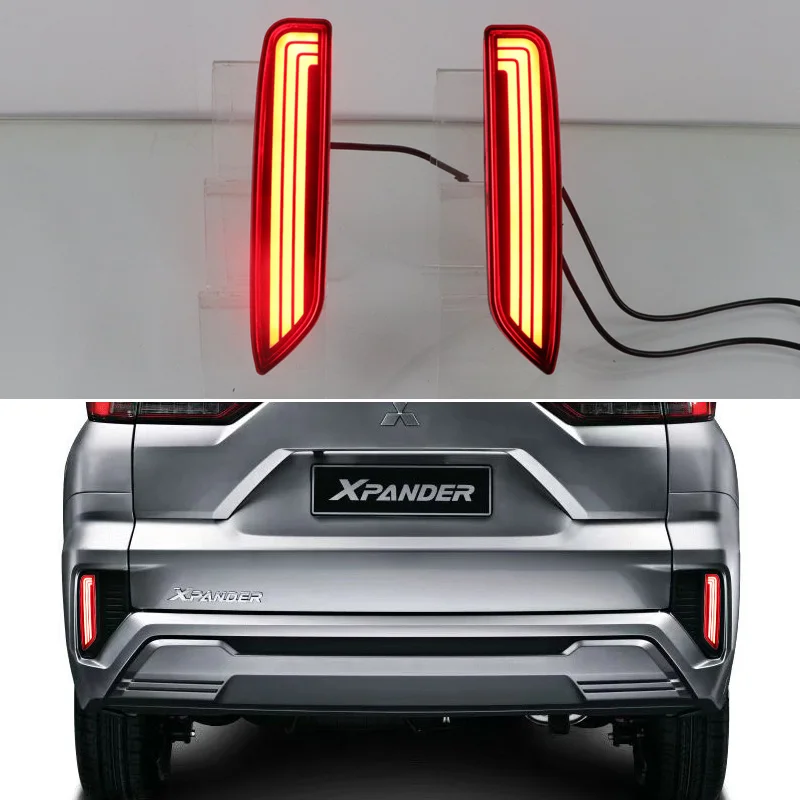 

Автомобильный задний бампер, фонарь для Mitsubishi Xpander Cross 2019 2020 2021, индикатор автостоп-сигнала, Светодиодный отражатель, Тормозная лампа