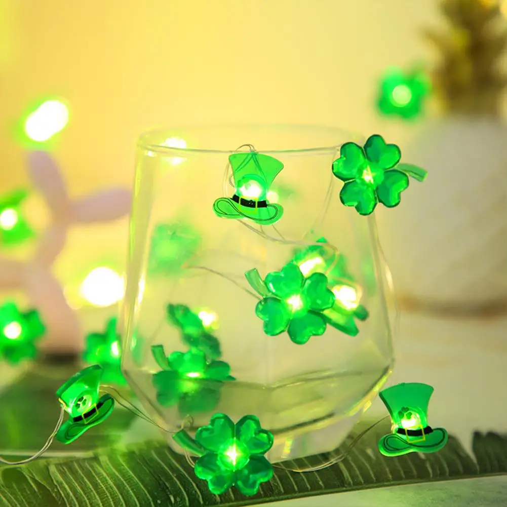 St. Patrick Irish Carnival Decorative String Lights Green Clover Hat Elements Battery Powered Home Party Irish Table Decoration
St. Patrick Irish Carnival Decorative String Lights Green Clover Hat Elements Battery Powered Home Party Irish Table Decoration