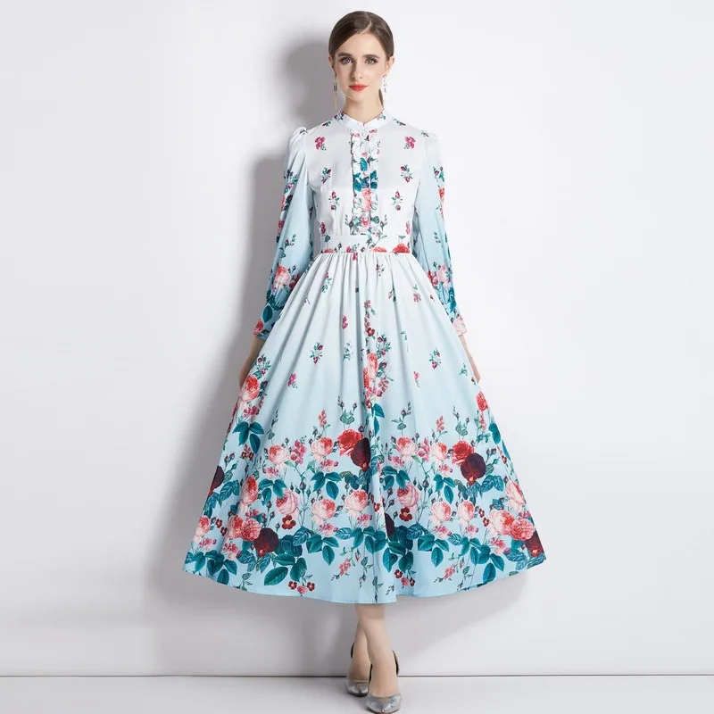 2022 New Autumn Dress Women Clothing High Quality Beach Holiday Puff Sleeves Fashion Retro Print Elegant Maxi Dresses Female
2022 New Autumn Dress Women Clothing High Quality Beach Holiday Puff Sleeves Fashion Retro Print Elegant Maxi Dresses Female