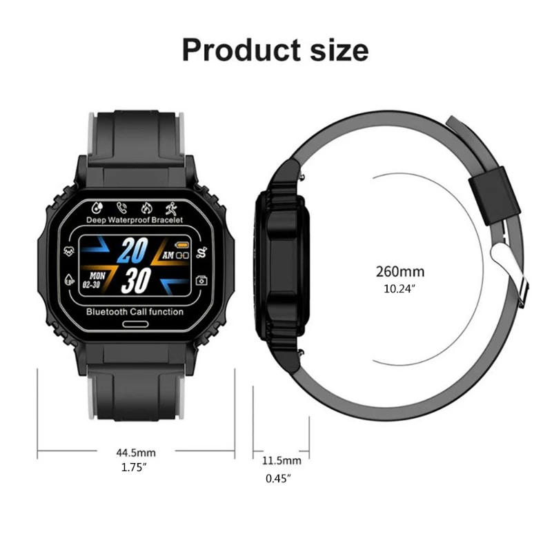 

B2 Smartwatch Fitness Tracker Sleep Detection Blood Pressure Heart Rate Monitor Step Counter Sedentary Call Reminder