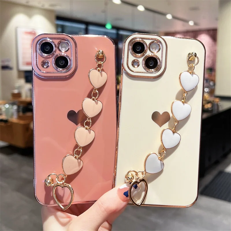 Love Heart Bracelet Phone Case For iphone 13 12 11 Pro XS Max XR X 8 7 Plus SE 3 2 2020 Soft TPU Electroplated Back Cover
Love Heart Bracelet Phone Case For iphone 13 12 11 Pro XS Max XR X 8 7 Plus SE 3 2 2020 Soft TPU Electroplated Back Cover