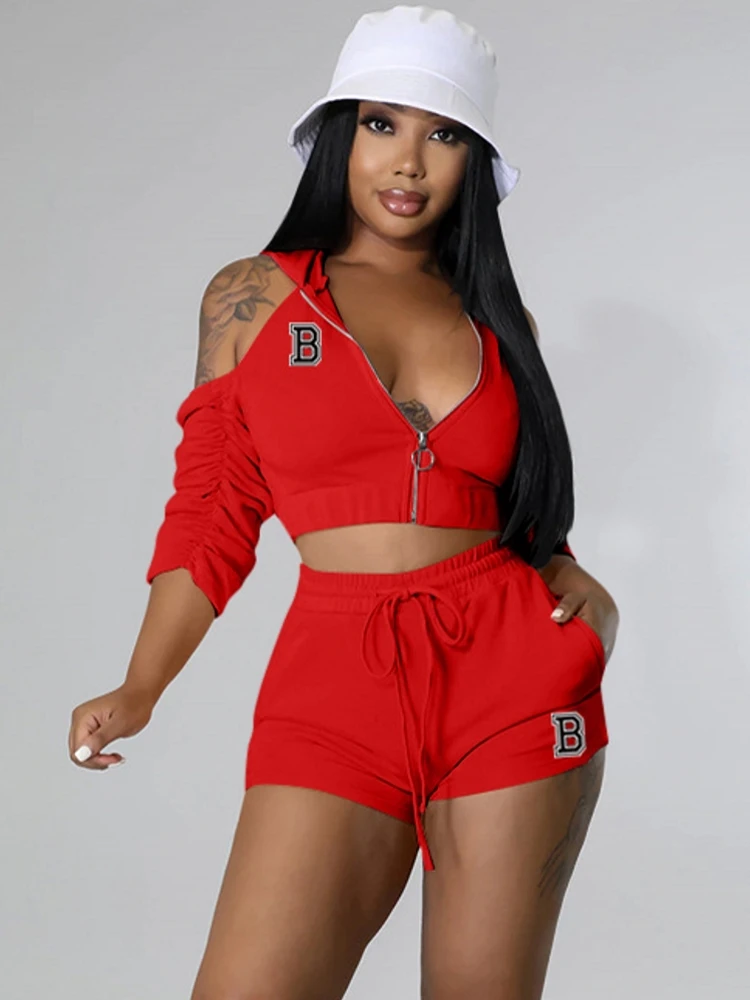 2 Pieces Set Sexy Fashion Women Set 2022 Summer Solid Color Zipper Hooded Female Tops And Elastic Waist Shorts Outfits Suit
2 Pieces Set Sexy Fashion Women Set 2022 Summer Solid Color Zipper Hooded Female Tops And Elastic Waist Shorts Outfits Suit