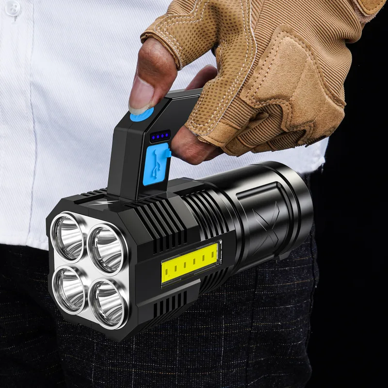 New Style 4LED Flashlight Mini Portable Lamp With Built-in 1200Ma 18650 Battery USB Rechargeable COB LED Flashlight
New Style 4LED Flashlight Mini Portable Lamp With Built-in 1200Ma 18650 Battery USB Rechargeable COB LED Flashlight