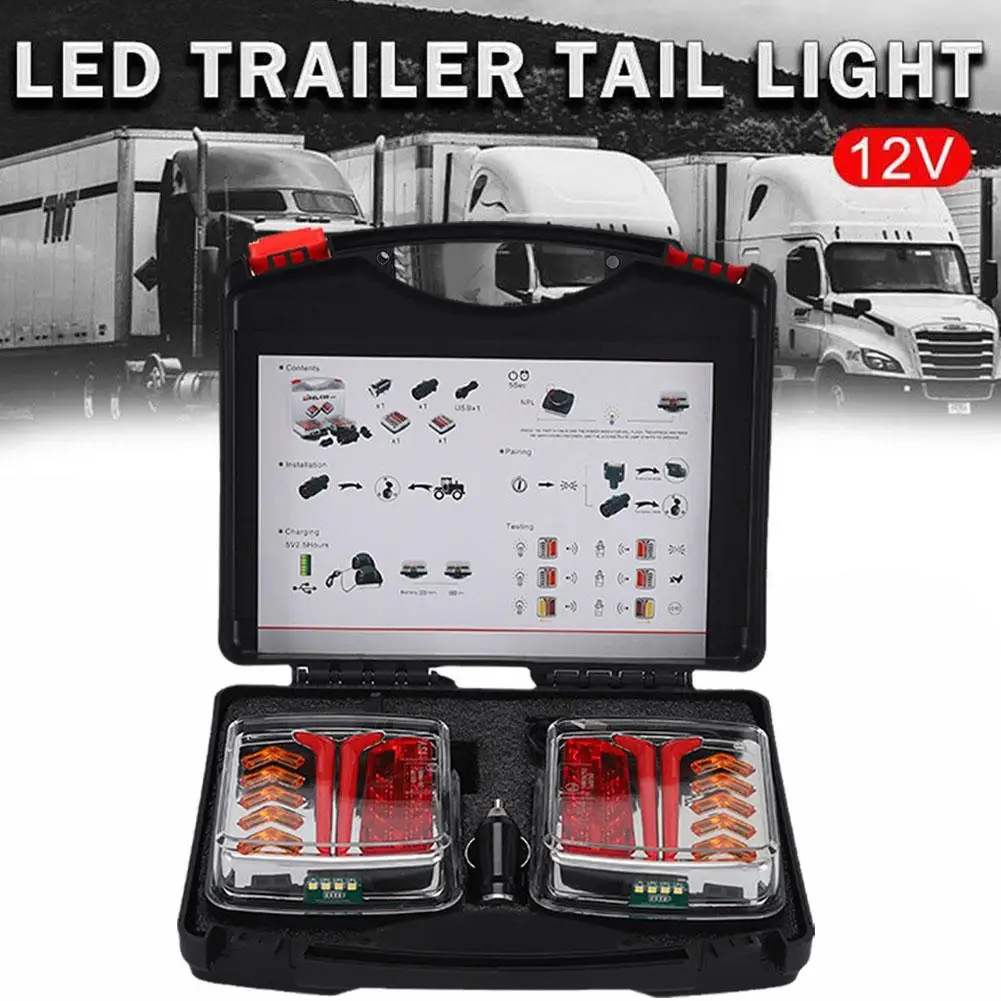 Wireless LED Magnetic Trailer Tail Light Truck Rear Light Signal Warning Brake Light For Towing Trailer Campers Lorry RV I1K4
Wireless LED Magnetic Trailer Tail Light Truck Rear Light Signal Warning Brake Light For Towing Trailer Campers Lorry RV I1K4