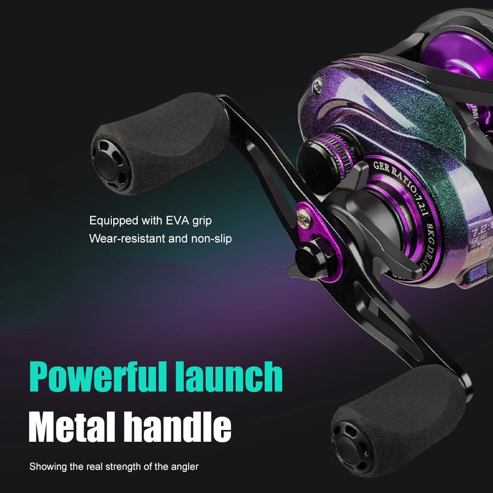 Ultra-Light Baitcasting Reel 8KG Max Drag Metal Fishing Reel for 5-30g Lure 7.2:1 Ratio Magnetic Brake Freshwater Saltwater Reel
Ultra-Light Baitcasting Reel 8KG Max Drag Metal Fishing Reel for 5-30g Lure 7.2:1 Ratio Magnetic Brake Freshwater Saltwater Reel