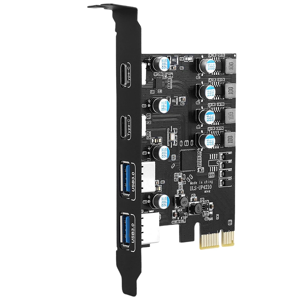 PCI Express Card Adapter 2*USB A Port+2*USB C Port/USB3.2 GEN1 Expansion Controller Card for Windows7/8/10/11/MacOS/Linux 
PCI Express Card Adapter 2*USB A Port+2*USB C Port/USB3.2 GEN1 Expansion Controller Card for Windows7/8/10/11/MacOS/Linux