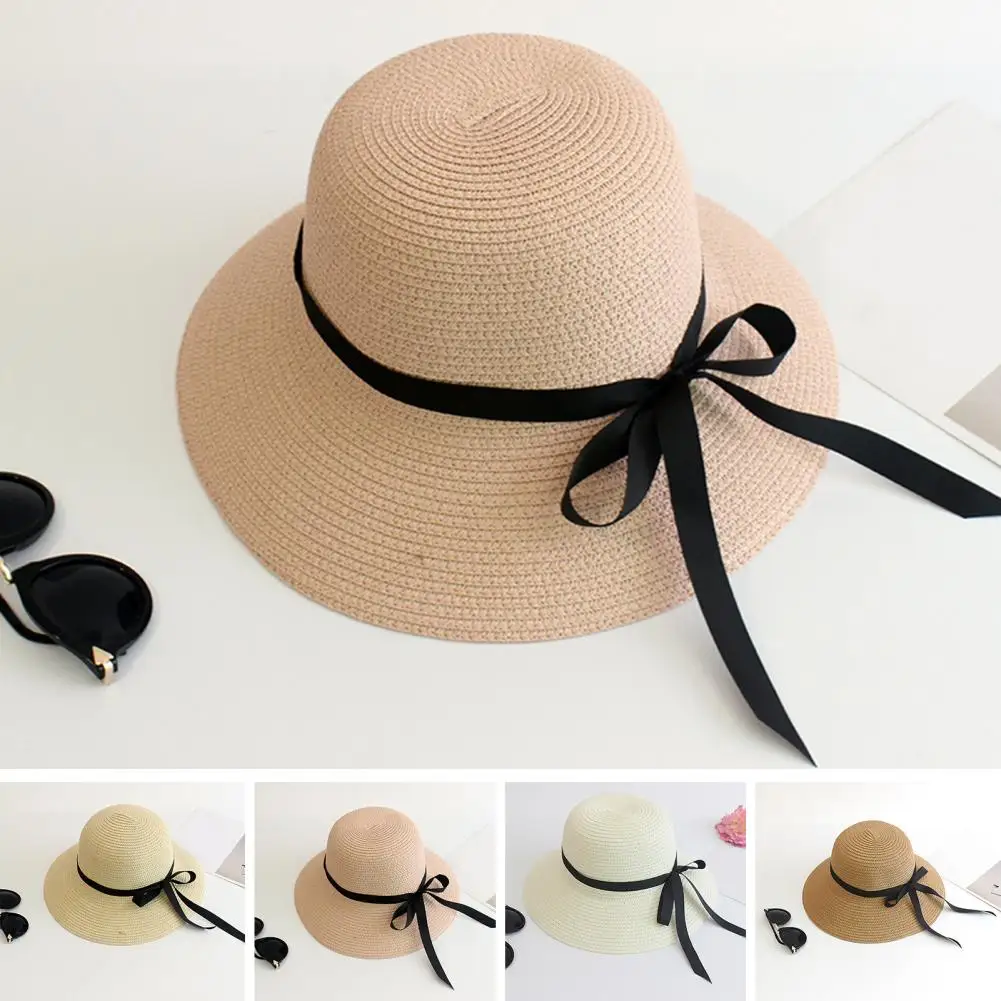 Practical Beach Cap Foldable Soft Texture Young Girl Bowknot Sunscreen Hat Beach Cap Breathable Sunscreen Hat Daily Wear
Practical Beach Cap Foldable Soft Texture Young Girl Bowknot Sunscreen Hat Beach Cap Breathable Sunscreen Hat Daily Wear