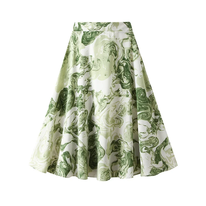 

Versatile Literature Art Satin Skirt for 2023 Fashion Women High Waist Gray Green Slim Umbrella Skirt Jupe Femme Chic Et élégant