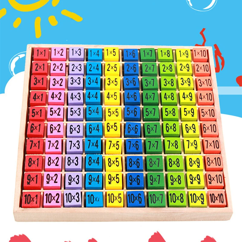 Baby Wooden Toys 99 Multiplication Table Math Toy 10*10 Figure Blocks Baby Learning Educational Montessori Gifts Toy
Baby Wooden Toys 99 Multiplication Table Math Toy 10*10 Figure Blocks Baby Learning Educational Montessori Gifts Toy
