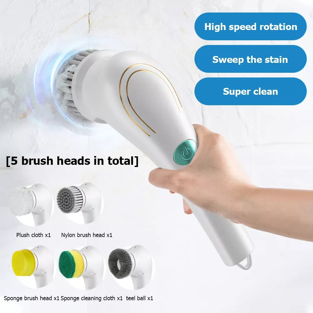 NEW 5-in-1Multifunctional Cleaning Brush usb charging Bathroom Wash Brush Kitchen Cleaning Tool Dishwashing Brush Bathtub 
NEW 5-in-1Multifunctional Cleaning Brush usb charging Bathroom Wash Brush Kitchen Cleaning Tool Dishwashing Brush Bathtub