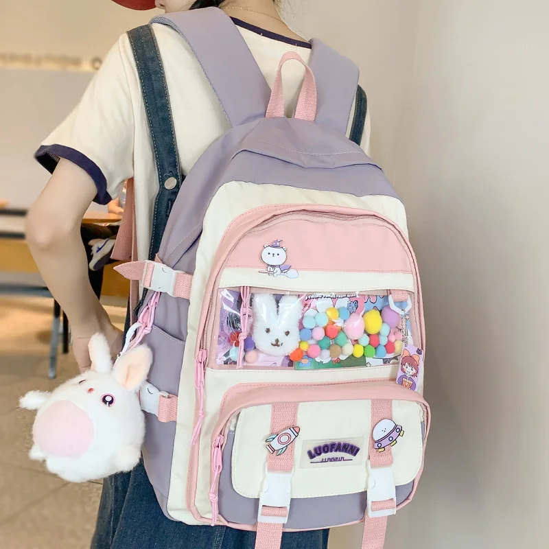 Fashion Girl Transparent Waterproof Cute Bag Ladies Colored Balls Laptop Backpack Women Book Bag Female College Backpack Travel
Fashion Girl Transparent Waterproof Cute Bag Ladies Colored Balls Laptop Backpack Women Book Bag Female College Backpack Travel