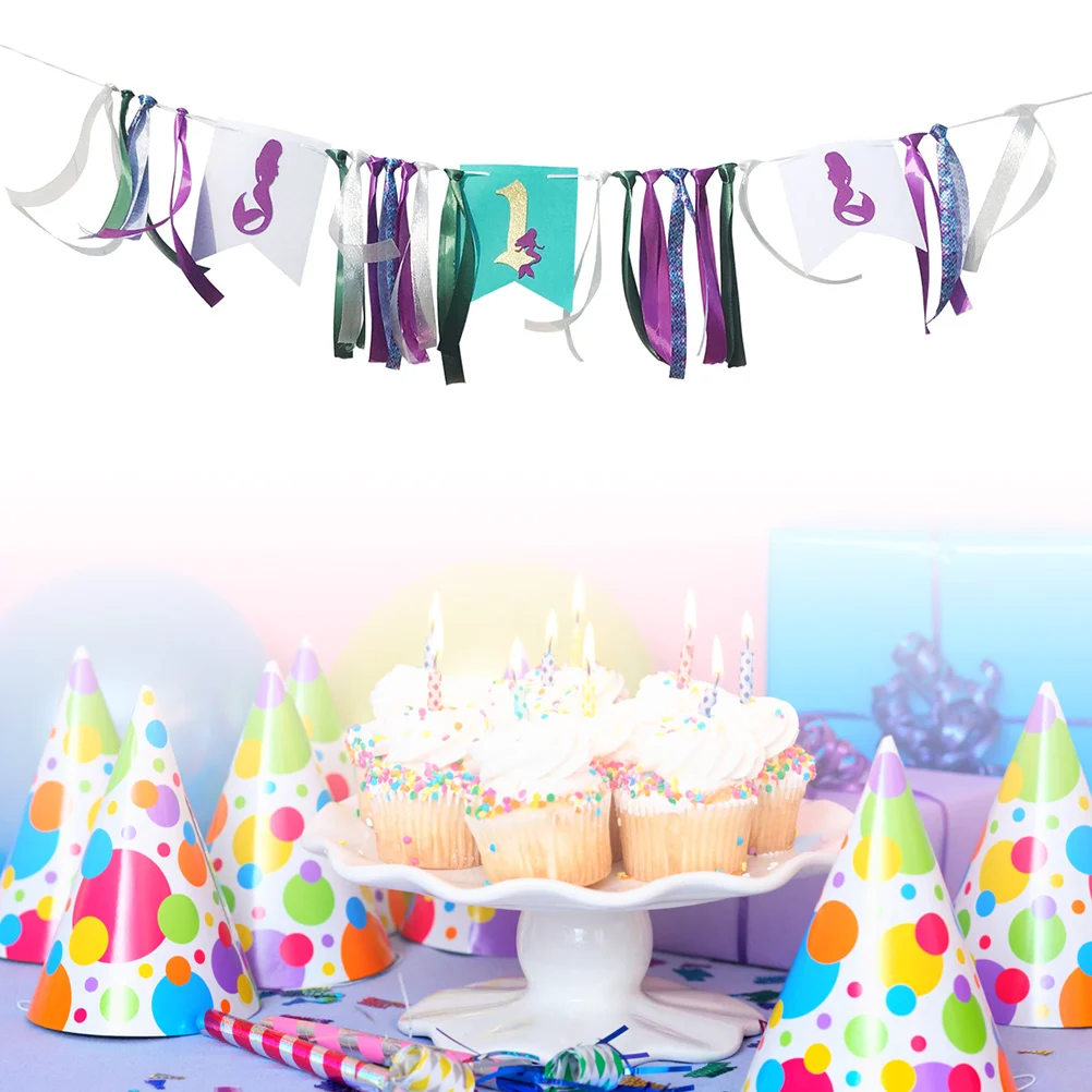 1pc Girl Highchair Banner Mermaid Theme Under The Sea Beautiful Ribbons Banner for Party Supplies 
1pc Girl Highchair Banner Mermaid Theme Under The Sea Beautiful Ribbons Banner for Party Supplies