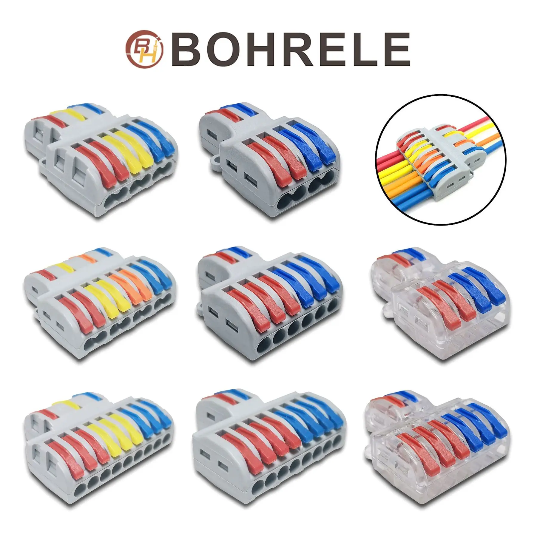 Mini Fast Wire Cable Connectors Universal Compact Conductor Spring Splicing Wiring Connector Push-in Terminal Block SPL-63/84/93
Mini Fast Wire Cable Connectors Universal Compact Conductor Spring Splicing Wiring Connector Push-in Terminal Block SPL-63/84/93