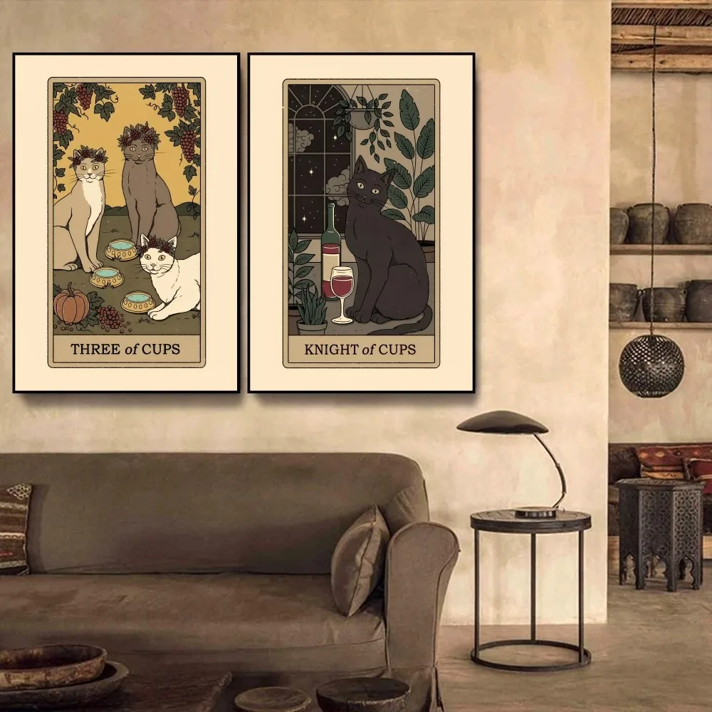 Cats Tarot Poster Self-adhesive Art Poster Retro Kraft Paper Sticker DIY Room Bar Cafe Vintage Decorative Painting
Cats Tarot Poster Self-adhesive Art Poster Retro Kraft Paper Sticker DIY Room Bar Cafe Vintage Decorative Painting