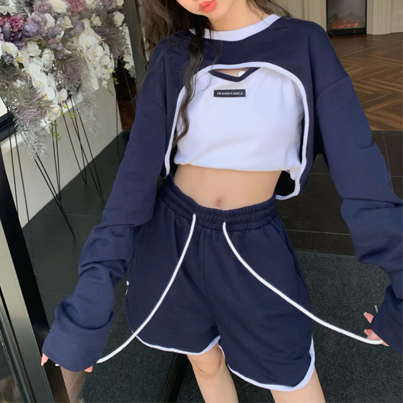 Sweatshirt 3 Pieces Women's Trendy Ins Loose Korean Design Sense Jacket 2022 New Autumn Waistless Ultra-short Stacking Tops
Sweatshirt 3 Pieces Women's Trendy Ins Loose Korean Design Sense Jacket 2022 New Autumn Waistless Ultra-short Stacking Tops