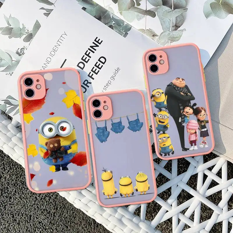 Black Funda Minions Their language Phone Case For iphone 14 13 12 11 Pro Max Mini Plus X XS XR Pink Matte Transparent Cover
Black Funda Minions Their language Phone Case For iphone 14 13 12 11 Pro Max Mini Plus X XS XR Pink Matte Transparent Cover