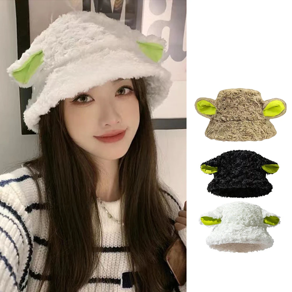 Fashion Women Bucket Hat Vintage Winter Sheep Ear Plush For Women Warm Faux Fur Soft Female Fisherman Sun Hats 2022 Trend
Fashion Women Bucket Hat Vintage Winter Sheep Ear Plush For Women Warm Faux Fur Soft Female Fisherman Sun Hats 2022 Trend