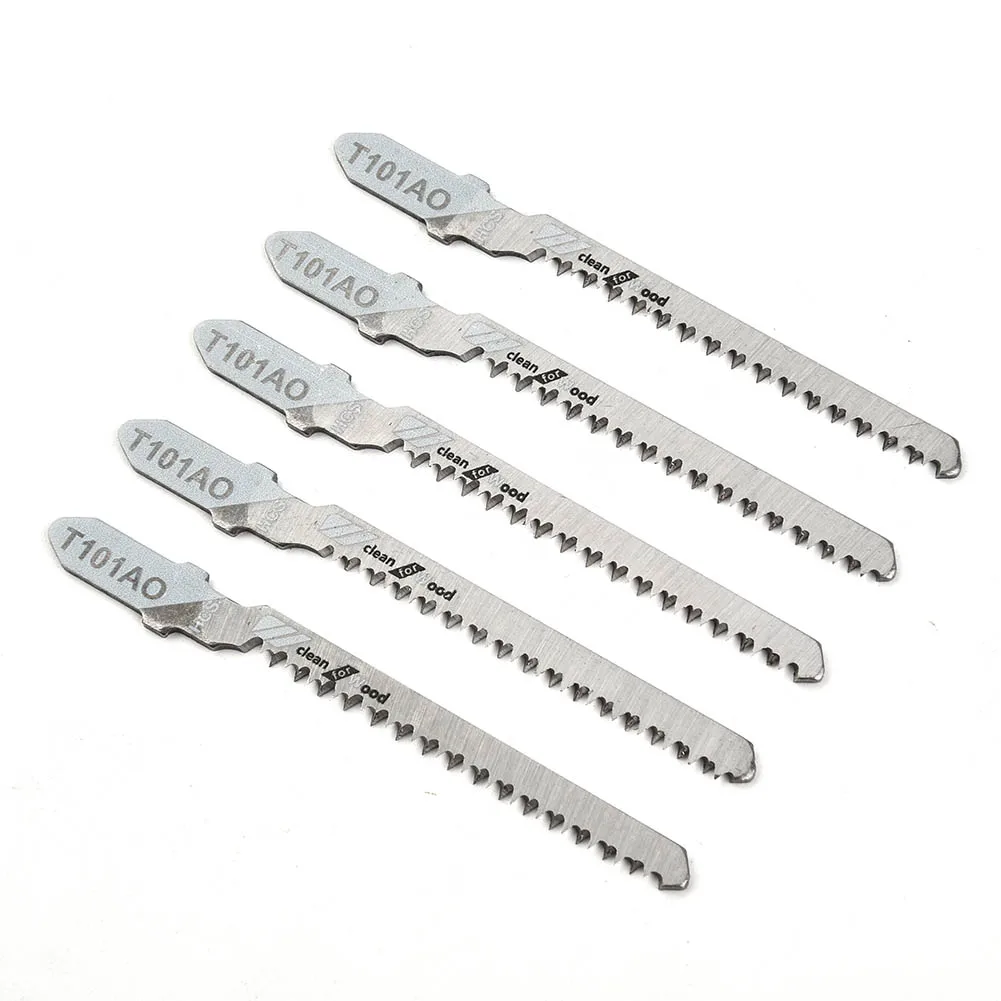 5pcs T101AO HCS Steel T-Shank Jigsaw Blades Curve Cutting Tool For Cutting Wood Plastic High Toughness Sturdy
5pcs T101AO HCS Steel T-Shank Jigsaw Blades Curve Cutting Tool For Cutting Wood Plastic High Toughness Sturdy