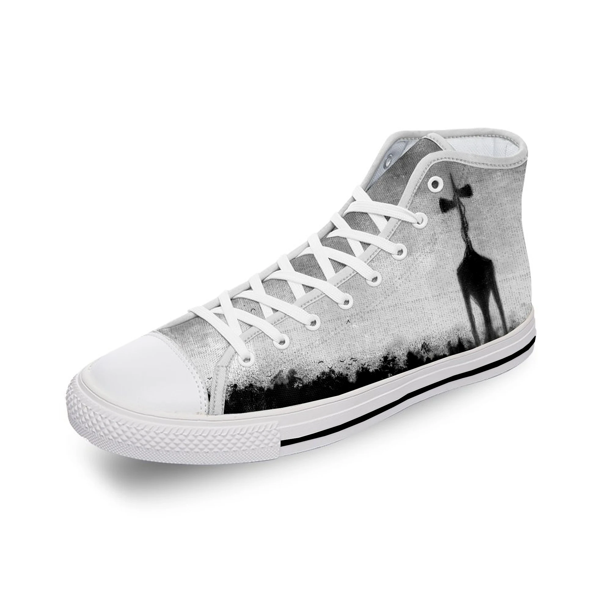 Siren Head SCP Scary Horror Game White Cloth Fashion 3D Print High Top Canvas Shoes Men Women Lightweight Breathable Sneakers
Siren Head SCP Scary Horror Game White Cloth Fashion 3D Print High Top Canvas Shoes Men Women Lightweight Breathable Sneakers