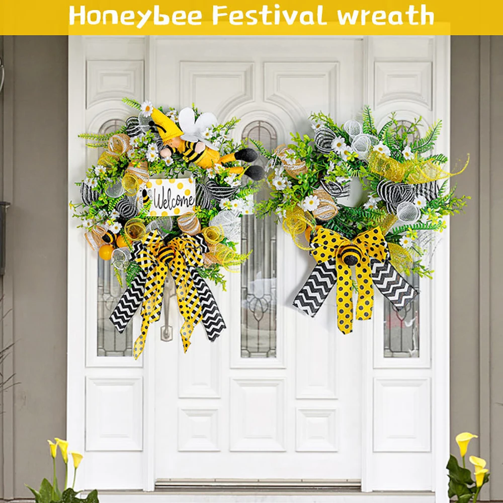 2022 New Honeybee Festival Wreath Garden Door Decoration Pendant Honeybee Festival Bee Wreath Door Decoration Hanging Ring
2022 New Honeybee Festival Wreath Garden Door Decoration Pendant Honeybee Festival Bee Wreath Door Decoration Hanging Ring