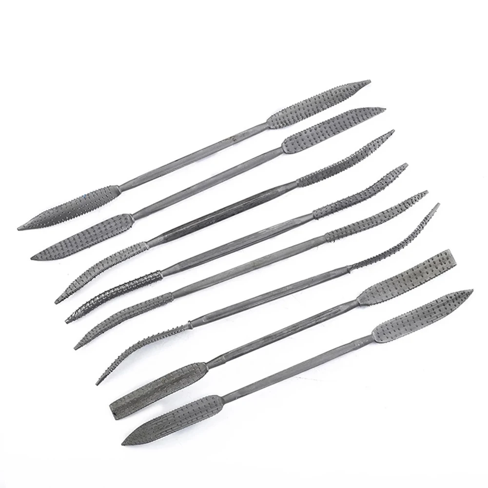 8 Pcs Wood Rasp Riffler File Tool Set Curved Double Ended Coarse Grinding 190mm Carbon Steel For Woodworking Carving Hand Tools
8 Pcs Wood Rasp Riffler File Tool Set Curved Double Ended Coarse Grinding 190mm Carbon Steel For Woodworking Carving Hand Tools