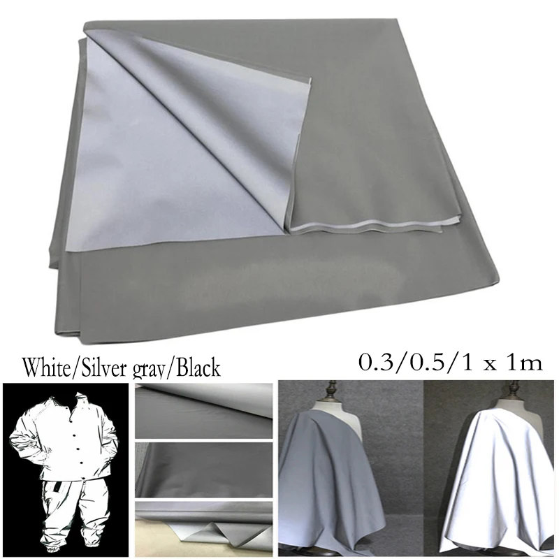 Width 0.3m/0.5m/1m Luminous Fabric Reflective Cloth Night Riding DIY Sewing Material Safety Patch Cloth Silver Gray/Black/White
Width 0.3m/0.5m/1m Luminous Fabric Reflective Cloth Night Riding DIY Sewing Material Safety Patch Cloth Silver Gray/Black/White