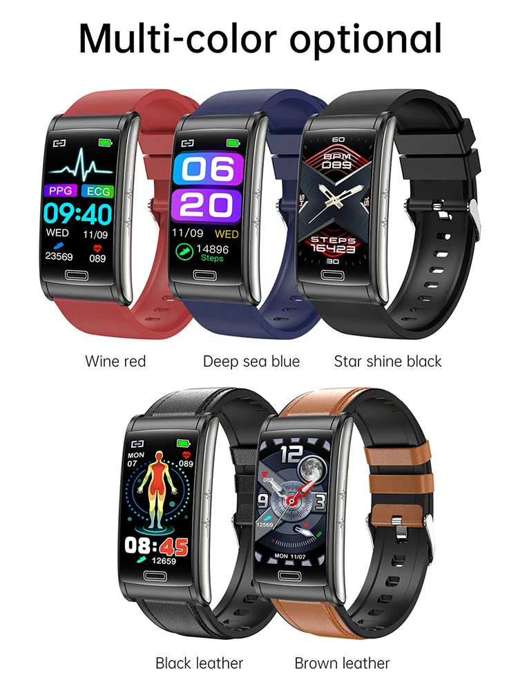 New Smart Bracelet Non-Invasive Blood Glucose Temperature ECG Watch E500 EP01 E600 Smart Sportivo Impermeabile Bracelet 2023
New Smart Bracelet Non-Invasive Blood Glucose Temperature ECG Watch E500 EP01 E600 Smart Sportivo Impermeabile Bracelet 2023