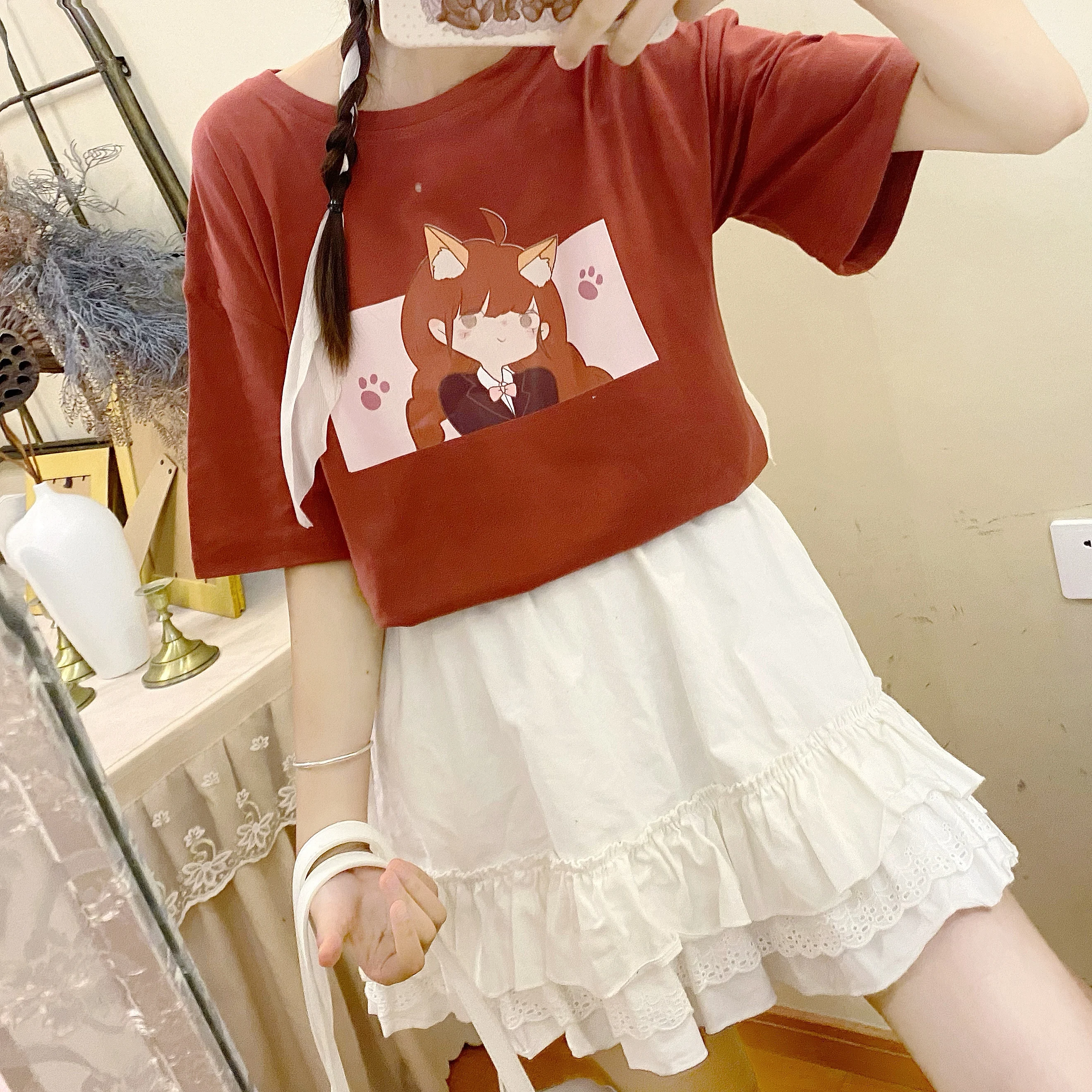 Japanese Anime T Shirt Kawaii Cartoon Girl Tee Shirt Lolita Harajuku Gothic Loose Casual Student Maiden Summer Tees Tops
Japanese Anime T Shirt Kawaii Cartoon Girl Tee Shirt Lolita Harajuku Gothic Loose Casual Student Maiden Summer Tees Tops