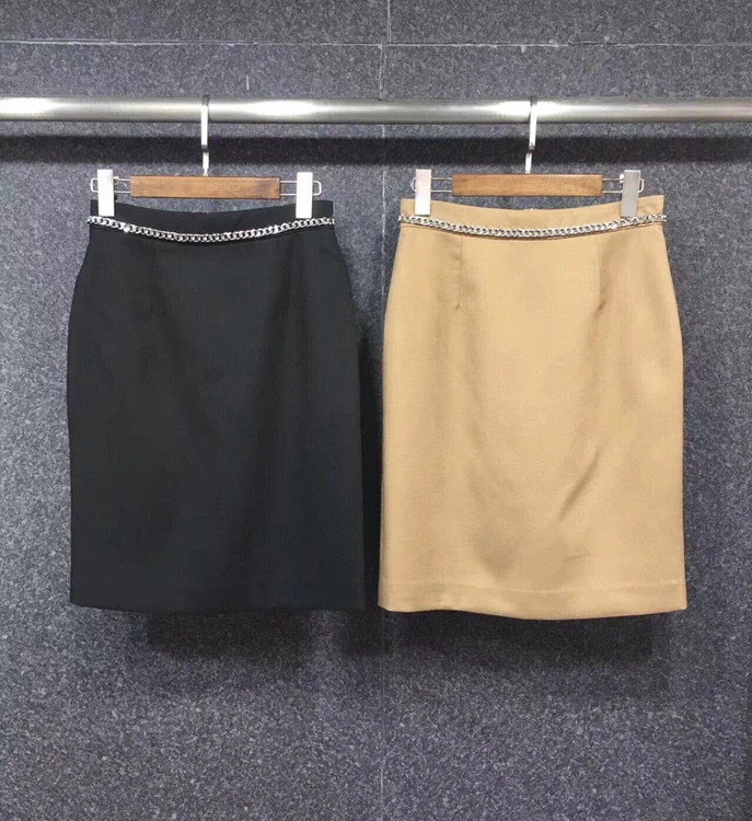 2022 new women fashion skirt waist chain stitching decoration hem slit all-match solid color skirt 0124
2022 new women fashion skirt waist chain stitching decoration hem slit all-match solid color skirt 0124