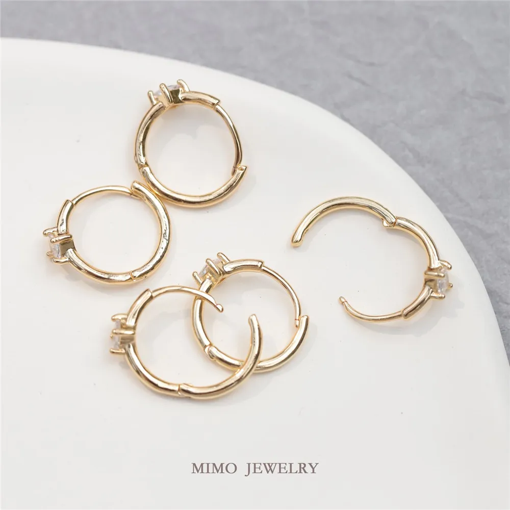 Color copper plated gold simple fashion square zircon earrings finished earrings DIY accessories
Color copper plated gold simple fashion square zircon earrings finished earrings DIY accessories