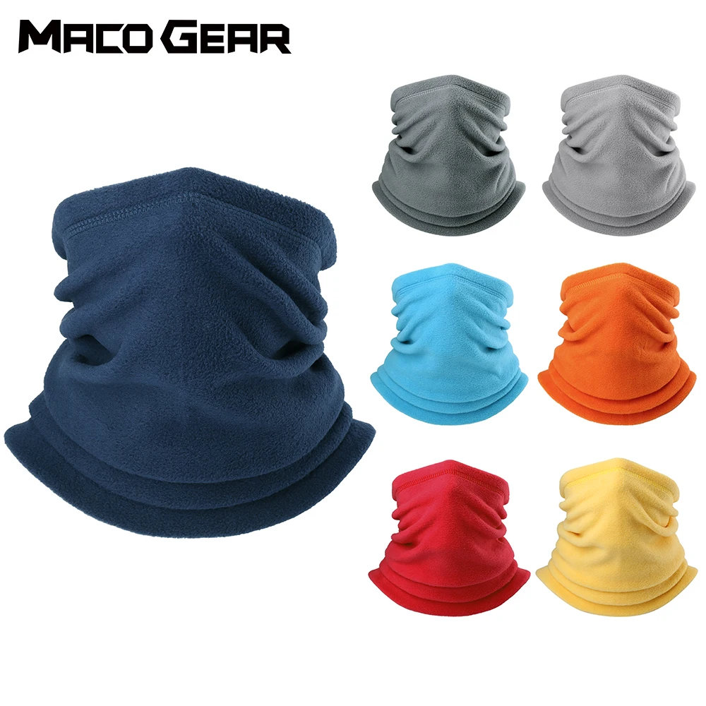 Теплая бандана для шеи, Гетр, холодная термальная половина бандана для лица, зимняя флисовая однотонная маска для катания на лыжах, пеших пр...