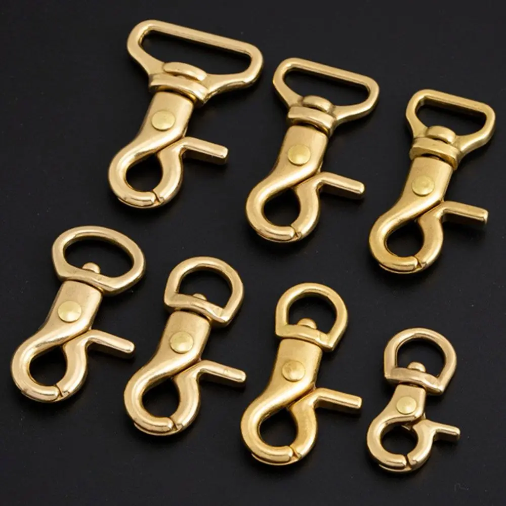 

Durable Brass Bags Strap Buckles Lobster Clasp Collar Carabiner Trigger Buckle Snap Hook DIY KeyChain Bag Part Accessories