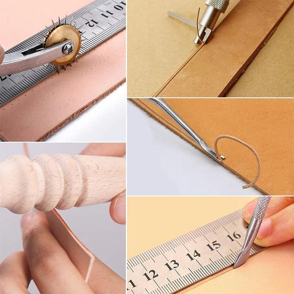 Leather Craft Hand Stitching Sewing Awls Tools Kit Cloth Tooth Tool Groover Set Carving Work Saddle Belt Leather Sewing
Leather Craft Hand Stitching Sewing Awls Tools Kit Cloth Tooth Tool Groover Set Carving Work Saddle Belt Leather Sewing