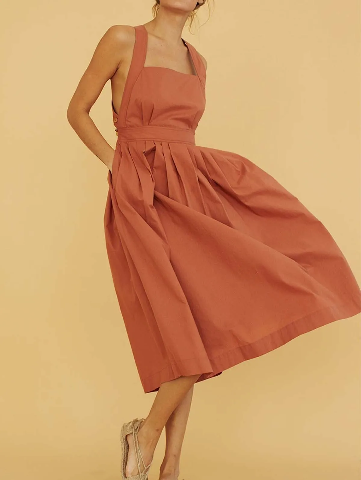 TEELYNN Sexy Backless Sleeveless Strap Dress for Women Robe Vintage Linen Cotton Long Dresses Summer Boho Beach Wear Vestidos
TEELYNN Sexy Backless Sleeveless Strap Dress for Women Robe Vintage Linen Cotton Long Dresses Summer Boho Beach Wear Vestidos